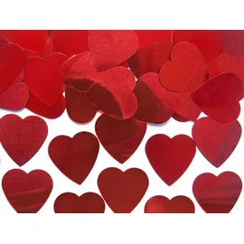 Partydeco Konfetti Herzen 2,5cm 10g Tischdeko Hochzeit Party Romantik Streudeko Tischkonfetti Confetti rot