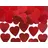 Partydeco Konfetti Herzen 2,5cm 10g rot