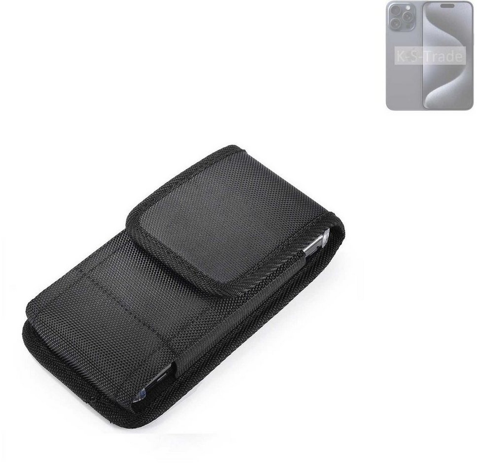 K-S-Trade Kameratasche für Apple iPhone 15 Pro Max, Holster Gürteltasche iPhone Pro Max Holster Gürtel Tasche schwarz