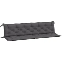 vidaXL Bankauflage 200 x 50 x 7 cm grau 2 St.