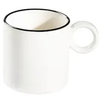 ID Fine Modest Black Ring Kaffeetasse 0,08 l Schwarz 12 St.