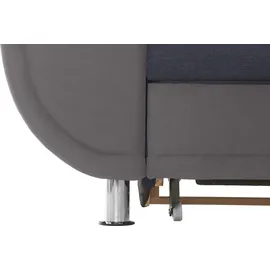 TRENDMANUFAKTUR Eckcouch Kunstleder 3-Sitzer Grau