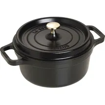 Staub Cocotte 22 cm rund schwarz