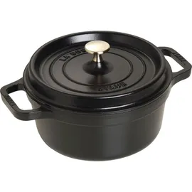 Staub Cocotte 22 cm rund schwarz