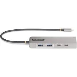 Startech StarTech.com 3-Port USB-C Hub, 2.5Gbps Ethernet 100W Power Delivery Pass-Through, 10Gbps, 2X USB-A/1x USB-C, Mini USB Hub, USB C auf USB