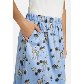 Smith & Soul A-Linien-Rock Damen Animalprint Blau 38