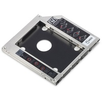 Digitus SSD/HDD Einbaurahmen für CD/DVD/Blu-ray Laufwerksschacht, SATA auf SATA III, 9,5 mm Bauhöhe
