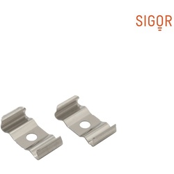 SIGOR LUXI LINK Befestigungsclip mit Schrauben, Federstahl, 2 Stück, plan SIG-4011601