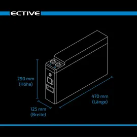 Ective LC 120 SLIM BT 12V LiFePO4 Lithium Versorgungsbatterie 120Ah 1,44 kWh