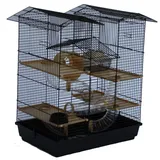 Heimtiercenter Super Hamsterkäfig, Nagerkäfig, Käfig CH2 in schwarz/beige O