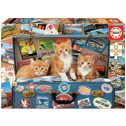 Puzzle Educa Katzen im Reisekoffer 200 Teile