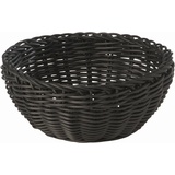 APS Korb, rund „Profiline", schwarzes Körbchen, Flechtkorb, Korb aus Polypropylen, Durchmesser Ø 20 cm, Höhe 8 cm