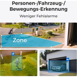 Reolink 2x B320-B Battery-WiFi + 2x Solarpanel schwarz, Netzwerkkamera, Schwarz