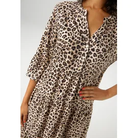 Aniston CASUAL Tunikakleid Animal-Print Beige/Braun/Schwarz 42