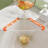 JJWNMLL Kitchenspüle Sieb Dreieck Faltbarer Dreiecksbügel Spülbeckensieb Kitchenreste Filter mit einem Orange Faltbaren Dreieckigen Gestell und 100 Stück großformatigen Filternetzbeuteln