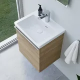 Villeroy & Boch Subway 3.0 Handwaschbecken, evineo ineo4 Unterschrank B: 50 cm, 1 Tür rechts, mit Griff, B: 50 4370FFRW+BE0807OA
