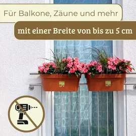 GarPet Geländerkasten Balkon 49 x 21 x 23 cm Rot