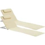 [en.casa] Strandmatte Cellorigo 160 x 49 x 42 cm Beige