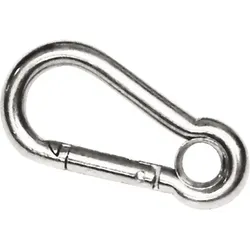 Edelstahlkarabiner mit Öse - ORANGEMARINE 5 MM