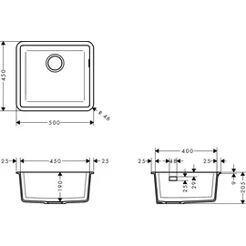Hansgrohe S510-U450 Betongrau