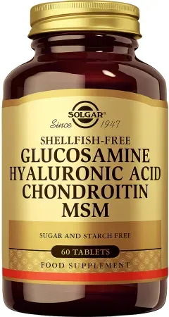 Solgar Glucosamine Hyaluronic Acid Chondroitine MSM 60 Tabletten