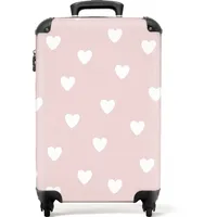 noboringsuitcases 4-Rollen Cabin 55 cm / 36 l rosa/herzen