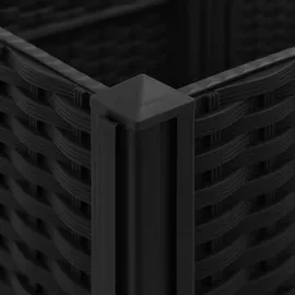 vidaXL Hochbeet 40 x 40 x 14,9 cm Schwarz
