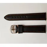 Sinn Leder Rindslederband 20mm/18mm BL41201834001114402A - orangenen Nähten,schwarz