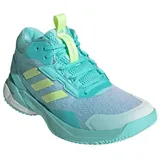 adidas Damen Handballschuhe Crazyflight 6 Mid für Hallensportarten, Größe 38 in Blau FLAAQU/HIREYE/FTWWHT