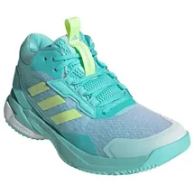 adidas Damen Handballschuhe Crazyflight 6 Mid für Hallensportarten, Größe 38 in Blau FLAAQU/HIREYE/FTWWHT