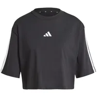Adidas Essentials 3-Stripes Cotton Loose T-Shirt, Black/White, XXL