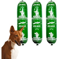 DTPSOFT 10x900g Hundefutter Riegel Nassfutter Premium Geflügel getreidefrei Hundewurst