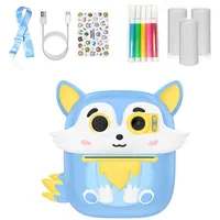 Kinder Sofortkamera, 1080P Video, Haltbarkeit, Design, kindersicher, Digitaldruck, lustiges kreatives Geschenk, Tierdruck für Kinder