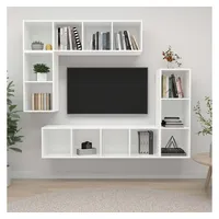 VidaXL 4-tlg. TV-Schrank-Set Weiß Holzwerkstoff