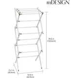 MetroDecor mDesign Turmwäscheständer Wäscheständer Standtrockner klappbar Metall Weiß/Grau