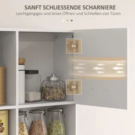 Homcom Küchenbuffet Hochschrank 80 x 35 x 180 cm Weiß