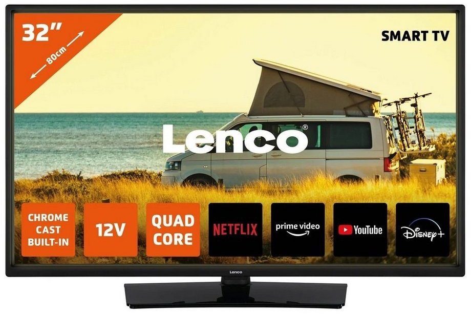 Lenco LED-3263BK LED-Fernseher (80 cm/32 Zoll, HD ready, Smart TV, Android Smart TV mit Tripple-Tuner) schwarz