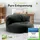 Green Bean Indoor Schwarz, Textil, Füllung: EPS Mikroperlen,Styroporkugeln,Styroporkugeln, Rund, 90x50x50 cm, Hergestellt in Deutschland, Gartenmöbel, Outdoor-Sitzsäcke