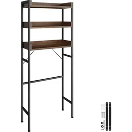 Tectake Badezimmerregal 67x25x165,5 cm dunkel, rustikal