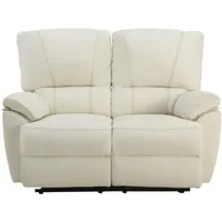 Relaxsofa 2-Sitzer elektrisch - Leder - Elfenbeinfarben - marcis