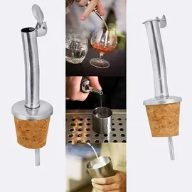 layba Ausgießer für Flaschen, aus Korken mit Verschlusskappe - 3er Set