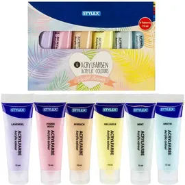 Stylex Pastell Acrylfarben 6 St. 75 ml Blau