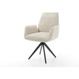 DeLife Polsterstuhl Zoa-Flex Cord Beige schwarz