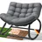 eloneo Schaukelsessel ELONEO 0 x 0 x 0 cm Grau mit Hocker