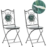 Beliani Gartenstuhl 2er Set 40 x 45 x 90