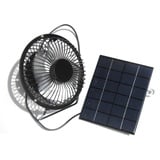 Lüfter mit Solarpanel-Antrieb, 6V 2W Tragbarer Mini-Solarventilator, USB-Solar-Abluftventilator, Outdoor Camping Wohnwagen Yacht Gewächshaus Hundehütte Hühnerstall Ventilator, Auto-Belüftungssystem