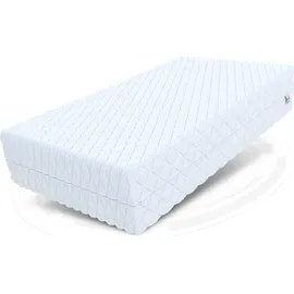 Fdm Select MAX Double Matratze 160x200 cm Kaltschaum Höhe 24 cm Härtegrad H3 H4 Visco-Schaum Öko-Tex Allergikergeeignet Jersey