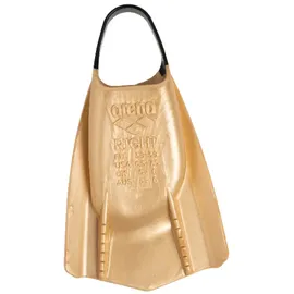 Arena Powerfin Pro II Schwimmbad-Trainingsflossen, Schwimmflossen für Erwachsene, Flossen aus 100% Silikon, Komfortable Kurzflossen für das Schwimmbad, GOLD, - 44/45