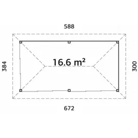 Palmako Pavillon Bianca 5,88 x 3,00 m Braun