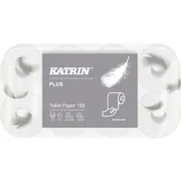 Metsä Tissue KATRIN Plus Toilet 150 Toilettenpapier 132410 , 1 Karton = 6 x 8 Rollen à 150 Blatt